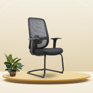 Meeting Chair – Sleek Mesh Office Chair With Armrests