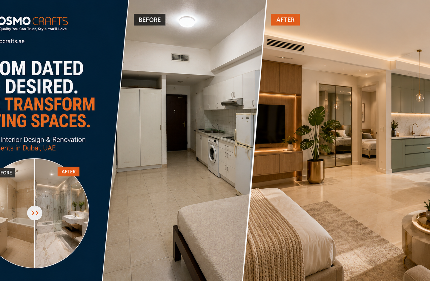 Apartment Renovation Before And After Ideas In Dubai