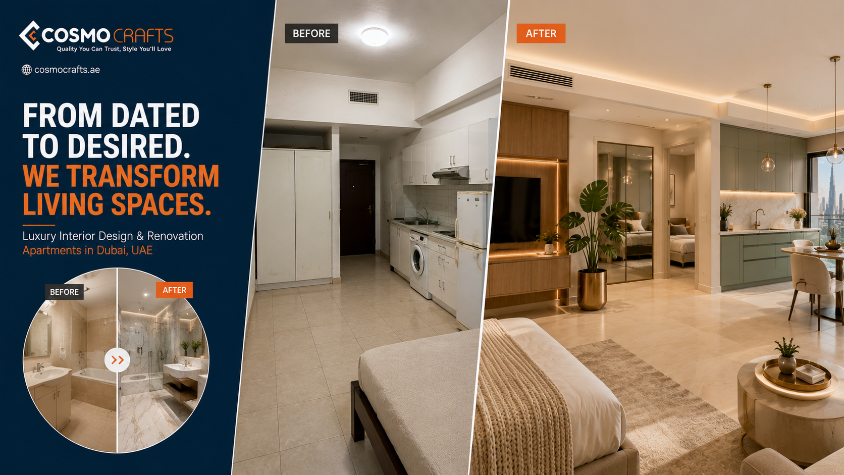 Apartment Renovation Before And After Ideas In Dubai